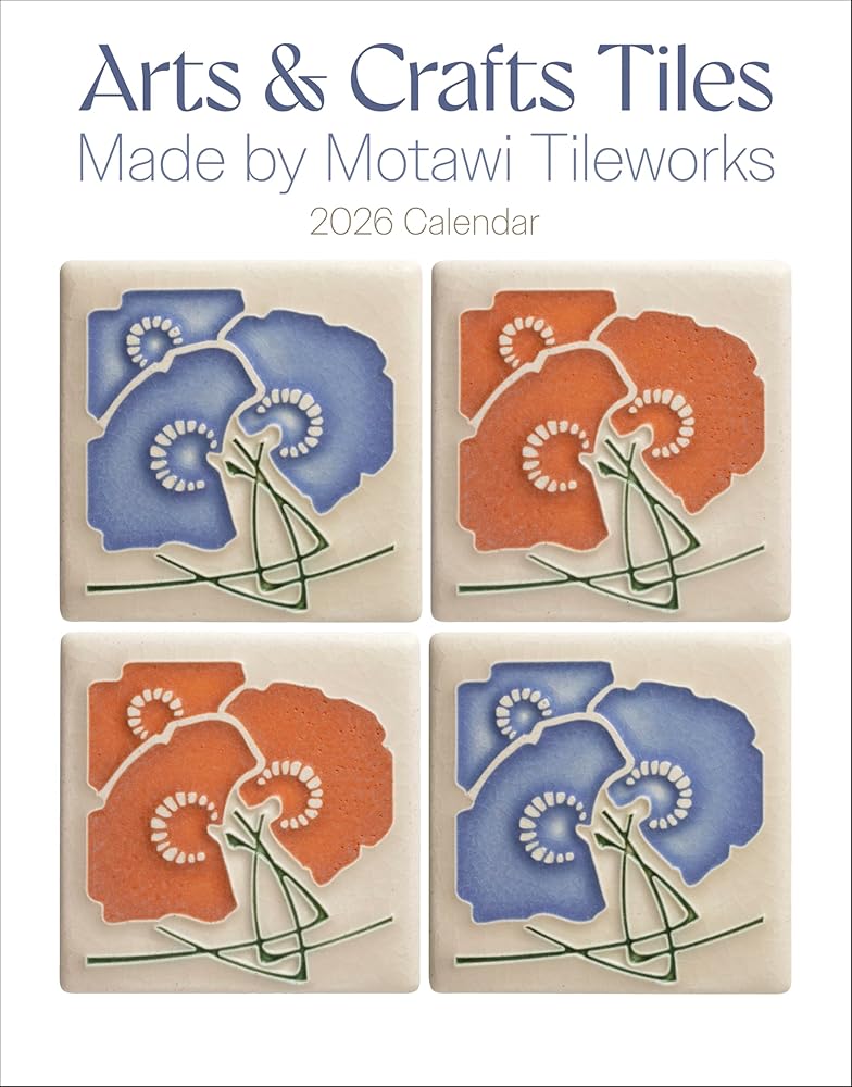 Mini Wall Calendar 2026, Arts & Crafts Tiles: Made by Motawi Tileworks, 12 Months, Grid Design Featuring 12 Artworks cover image