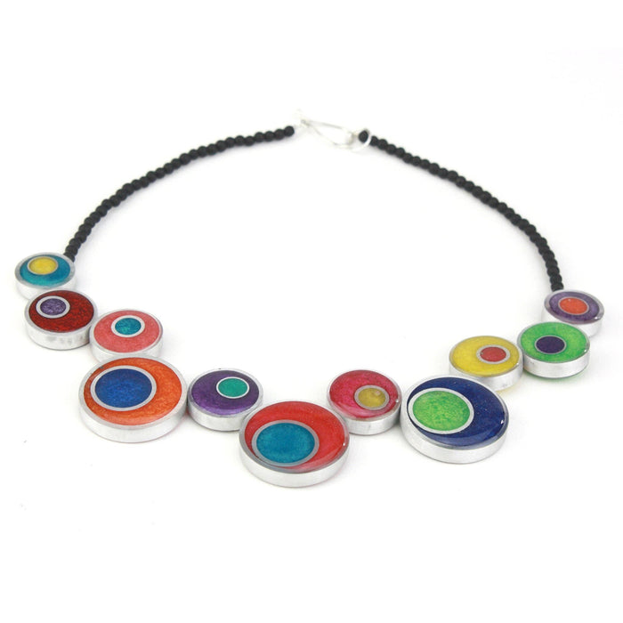 Resinique offset circle necklace - Multi-color