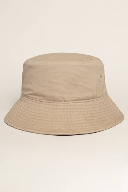 Fashion City - Solid Color Cotton Bucket Fisherman Hats: ORANGE / S/M