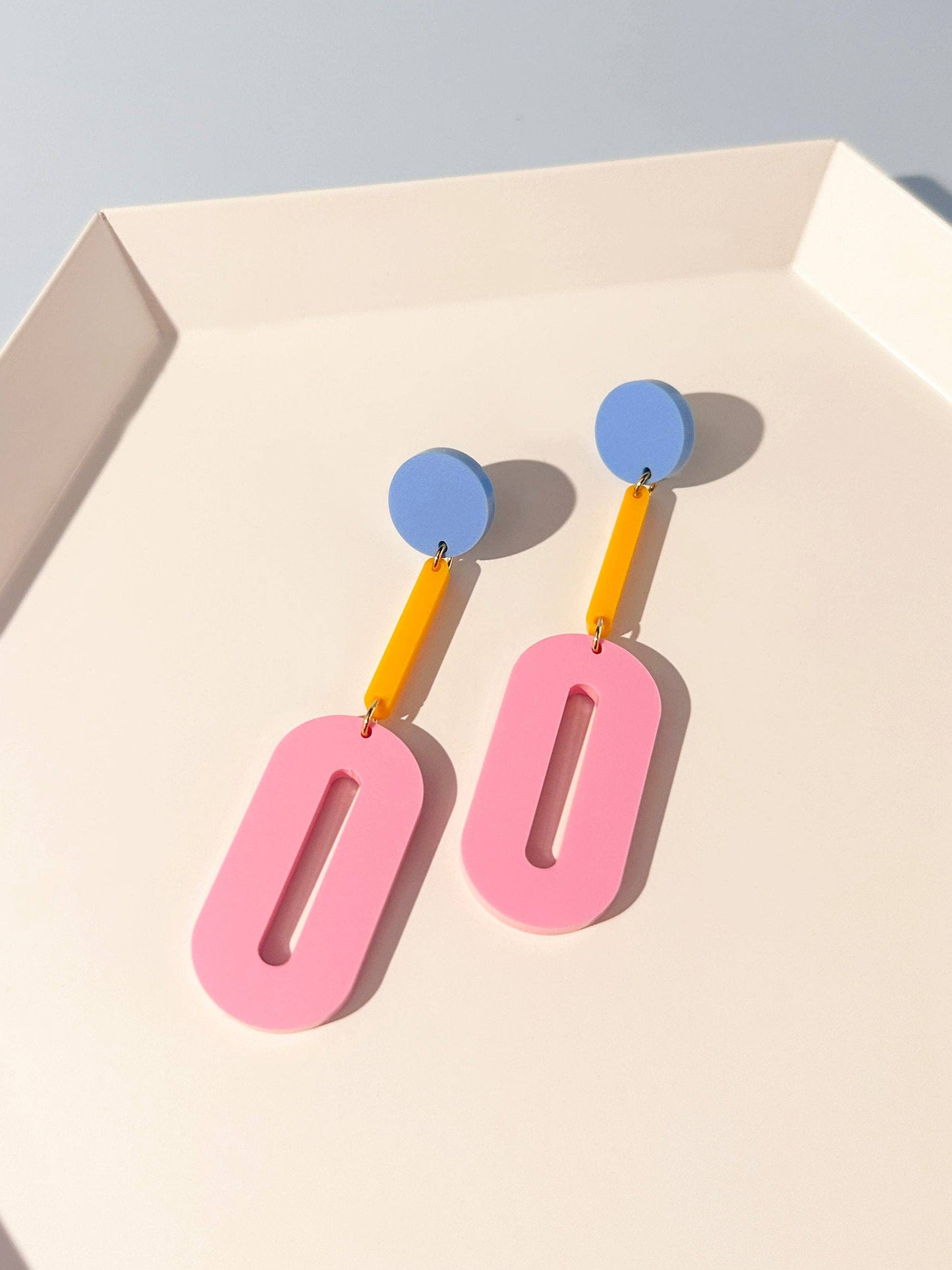 Combinist Goods - Oval Drop Earrings: Green | Blue | Yellow