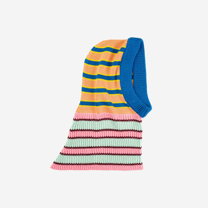 Zipper Stripe Hood: Peach Cobalt - PMA Store at the Portland Museum of Art, Maine