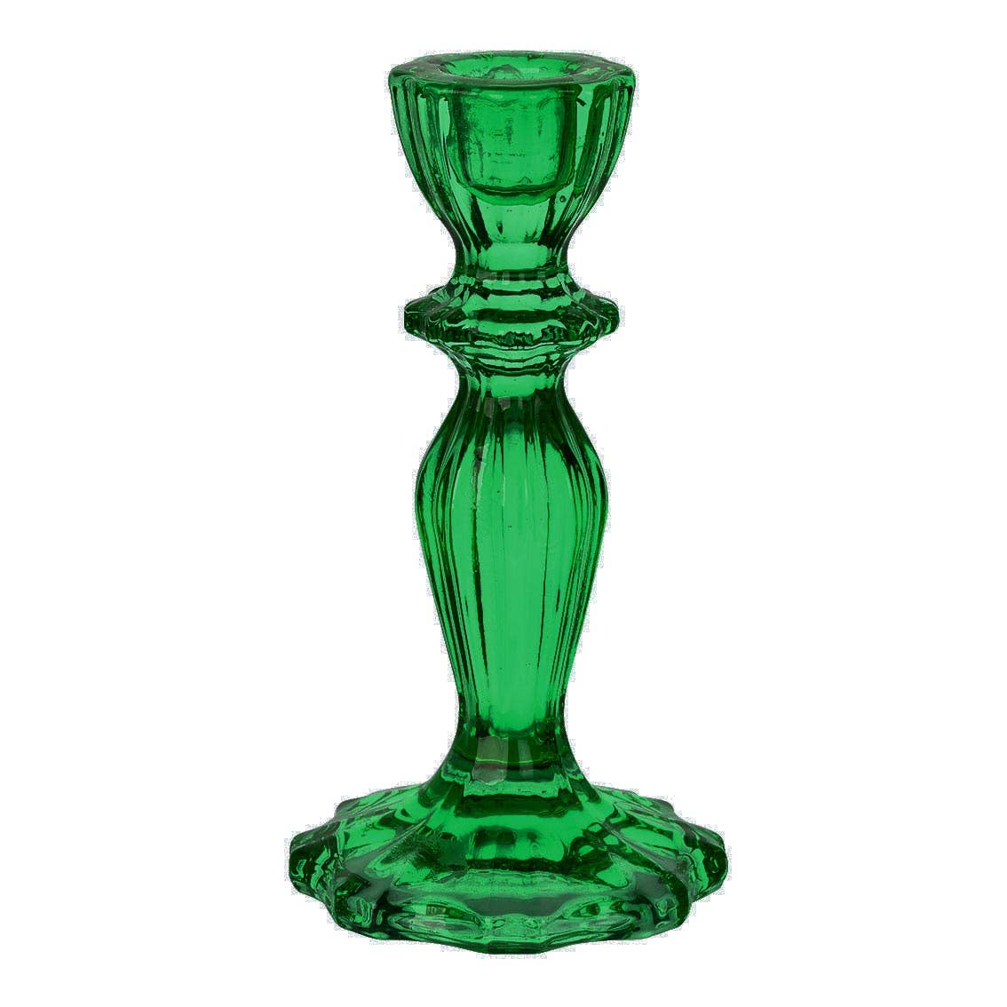 Talking Tables USA - Home, Birthday, Games & Seasonal Decor - Dark Green Glass Candle Holder | Everyday Home Decor |