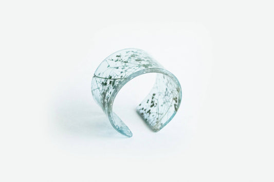 dconstruct - Ecoresin Cuff - Wide: Whisper Robin / M - PMA Store at the Portland Museum of Art, Maine