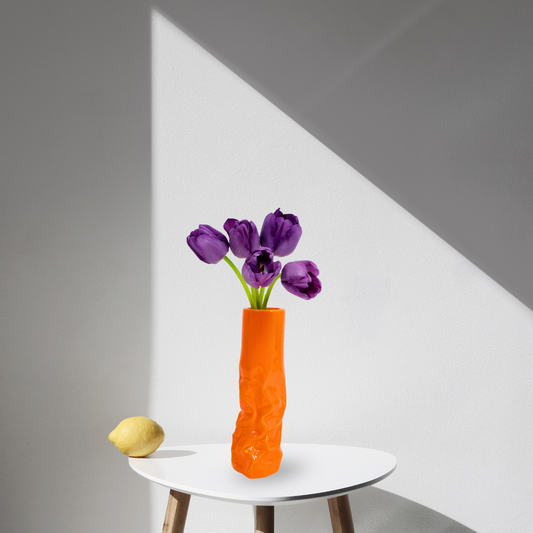 Crushed Tube Vases - Glossy: Assorted_pick your colors - PMA Store at the Portland Museum of Art, Maine