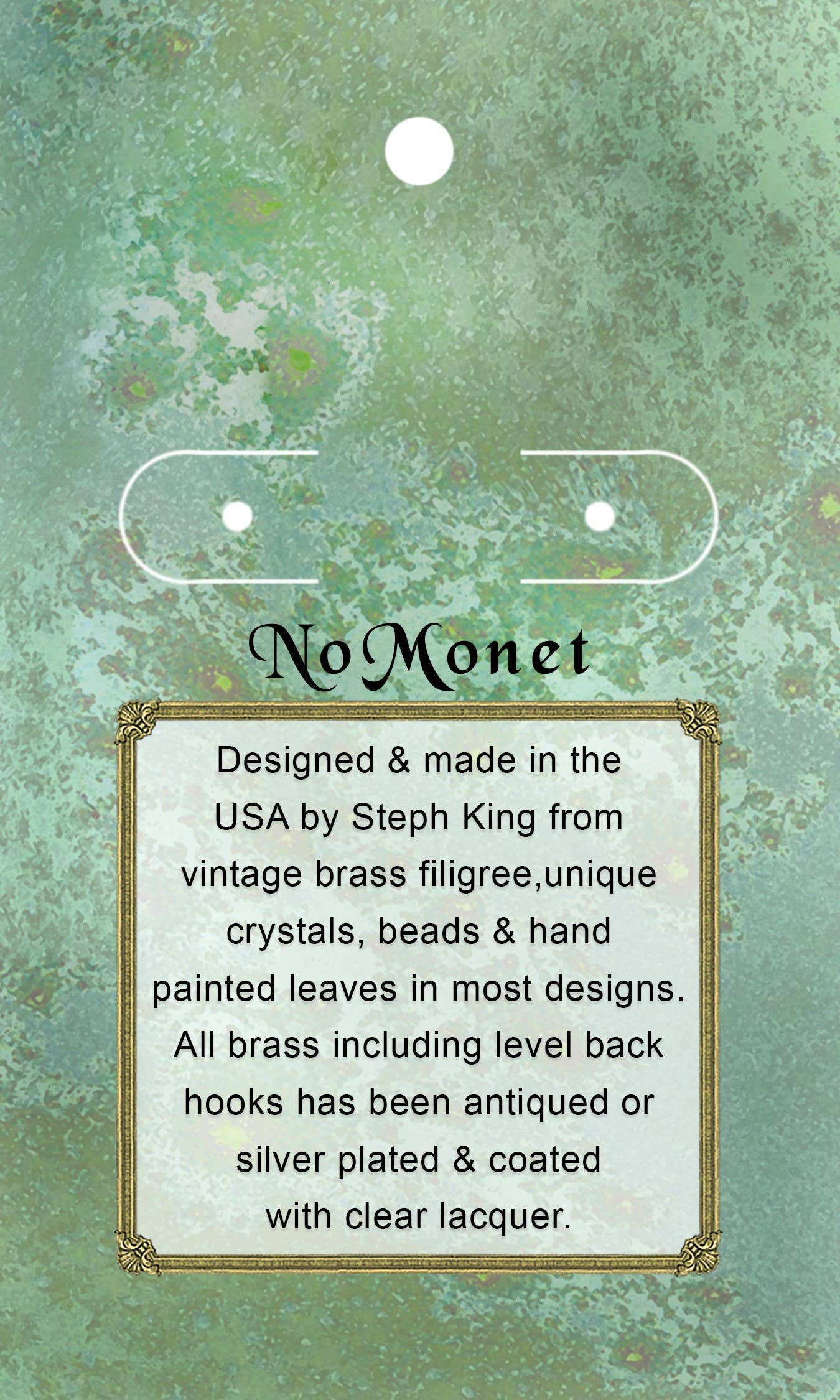 NoMonet - Fairyland: Pearl & Flower Crystal Hand-Painted Drop Earrings: Gold And Turquoise - PMA Store at the Portland Museum of Art, Maine