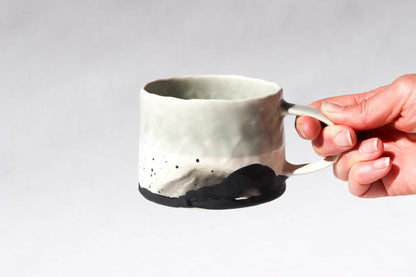Elizabeth Benotti Ceramics - Pinched Splatter Mug: Deep ocean - PMA Store at the Portland Museum of Art, Maine