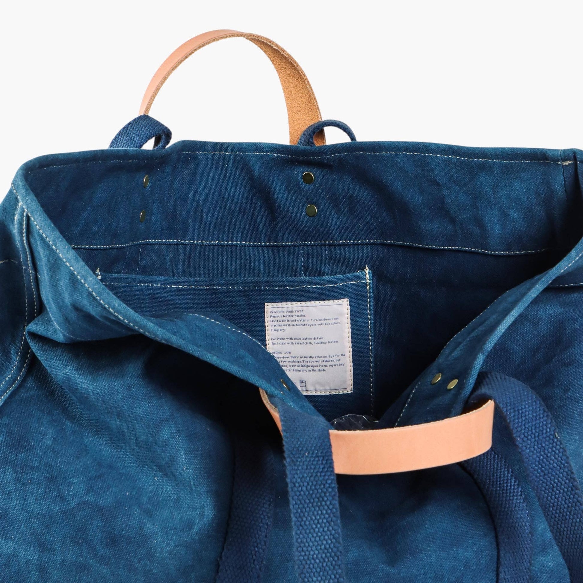 IMMODEST COTTON - Large East West Tote | Indigo - PMA Store at the Portland Museum of Art, Maine