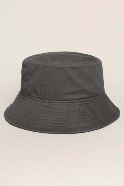Fashion City - Solid Color Cotton Bucket Fisherman Hats: KHAKI / S/M