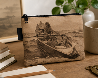 The Fog Warning by Winslow Homer Canvas Zip Pouch