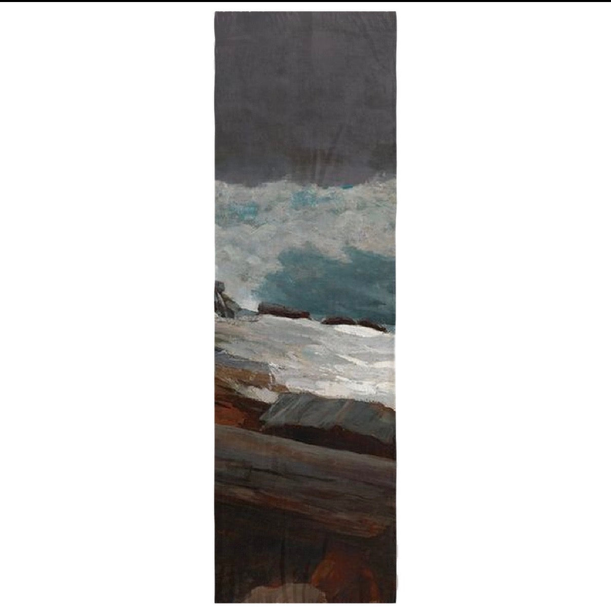 Weatherbeaten by Winslow Homer 25 x 77 cm Poly Chiffon Scarf Scarf