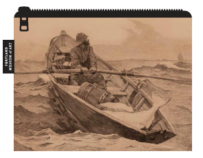 The Fog Warning by Winslow Homer Canvas Zip Pouch - PMA Store at the Portland Museum of Art, Maine