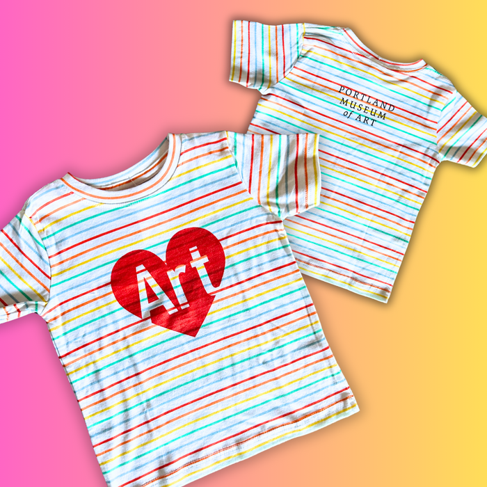 Striped Toddler Art is the Heart T-Shirt Toddler Size