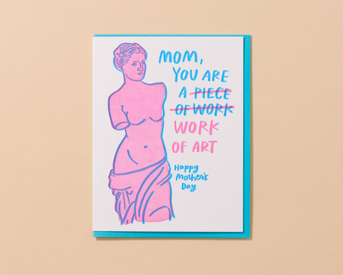 Piece of Work of Art Letterpress Mother's Day Card - Made in USA - PMA Store at the Portland Museum of Art, Maine