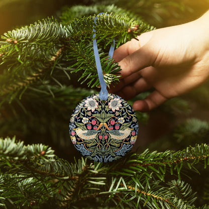 William Morris "Strawberry Thief" Keepsake Ornament - PMA Store at the Portland Museum of Art, Maine