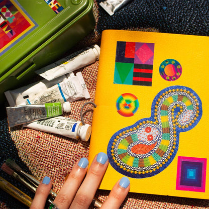 Blue Snake by Jeffrey Gibson - Die-Cut Sticker - PMA Store at the Portland Museum of Art, Maine