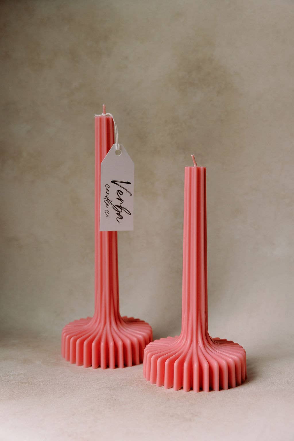 Verba Candle Co - Valentine's Red Vase taper Candle, : Red / Unscented / Small - PMA Store at the Portland Museum of Art, Maine