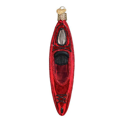 Old World Christmas - Red Kayak Ornament - PMA Store at the Portland Museum of Art, Maine