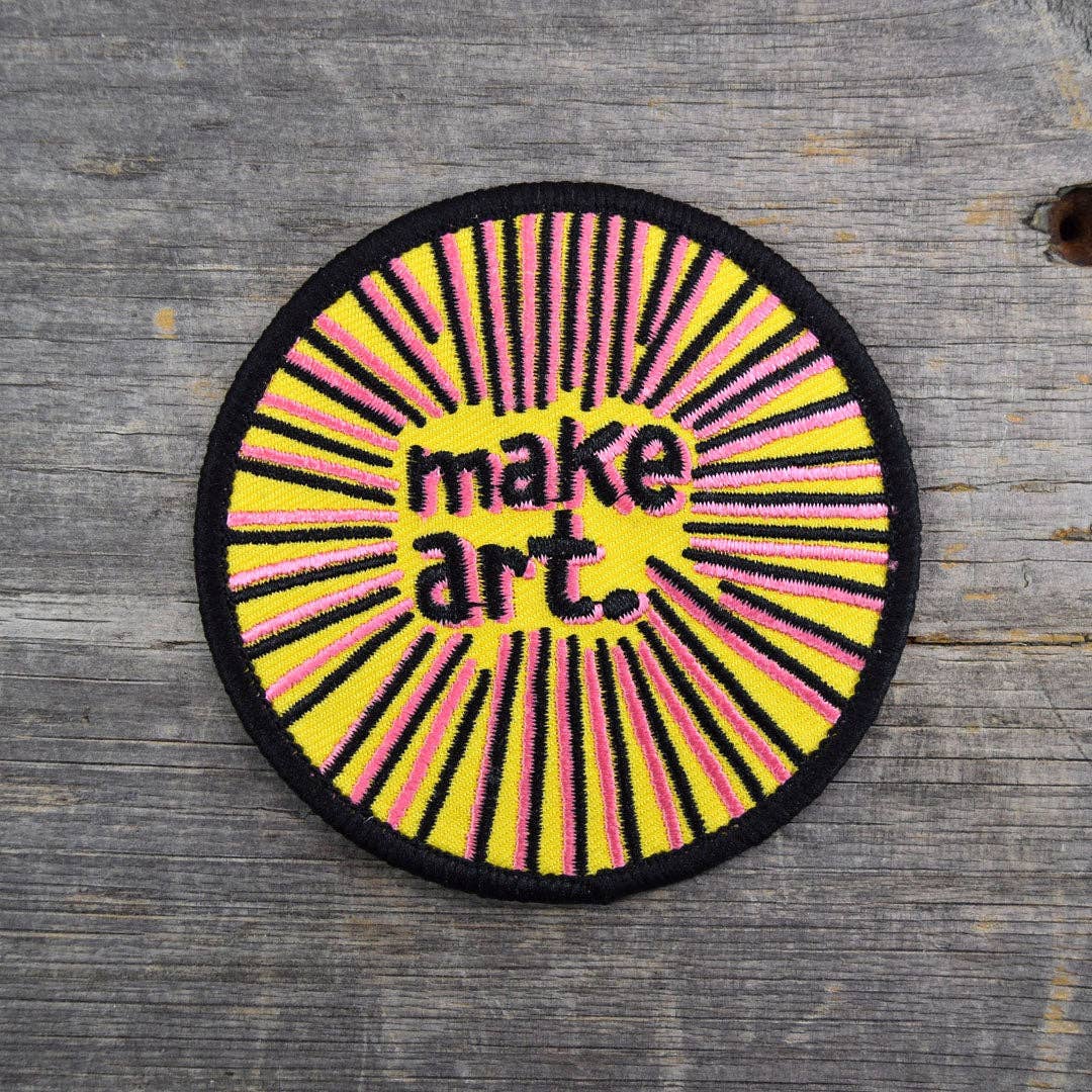 Quiet Tide Goods - Make Art. Embroidered Patch - PMA Store at the Portland Museum of Art, Maine