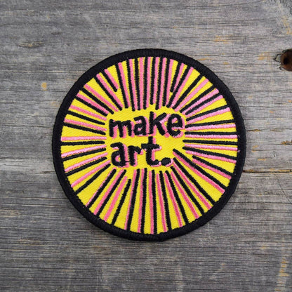 Quiet Tide Goods - Make Art. Embroidered Patch - PMA Store at the Portland Museum of Art, Maine
