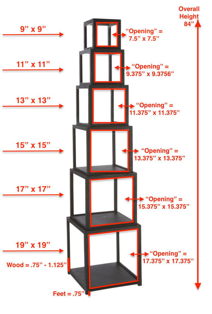 Wood Cube Risers in Set of 3 or Set of 6: White / 6 Cubes - PMA Store at the Portland Museum of Art, Maine