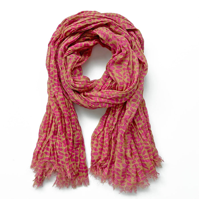 See Design - Cotton Scarf: Speck Fuchsia/Orange - PMA Store at the Portland Museum of Art, Maine