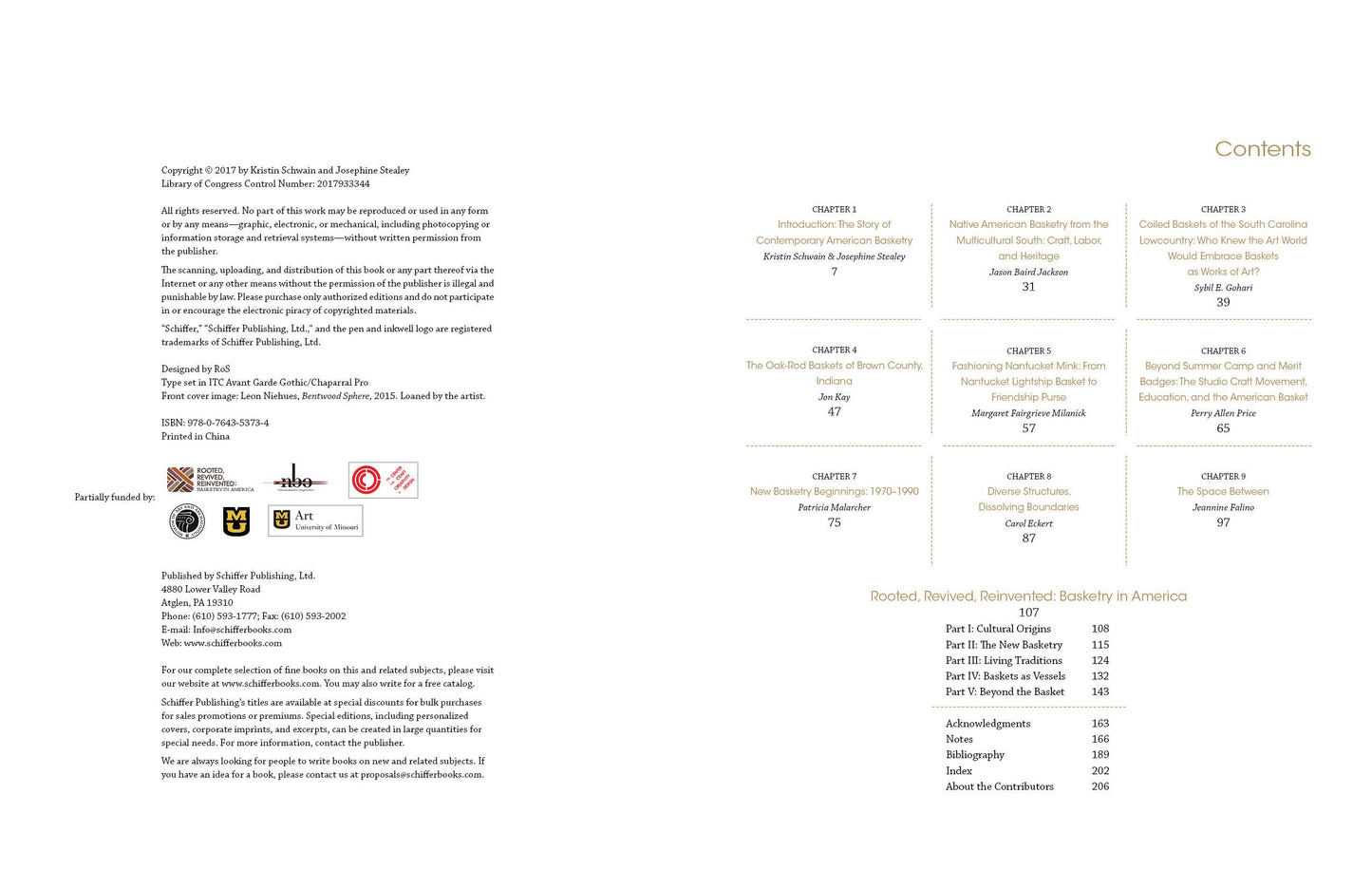 Schiffer Publishing - Rooted, Revived, Reinvented: Basketry in America - PMA Store at the Portland Museum of Art, Maine