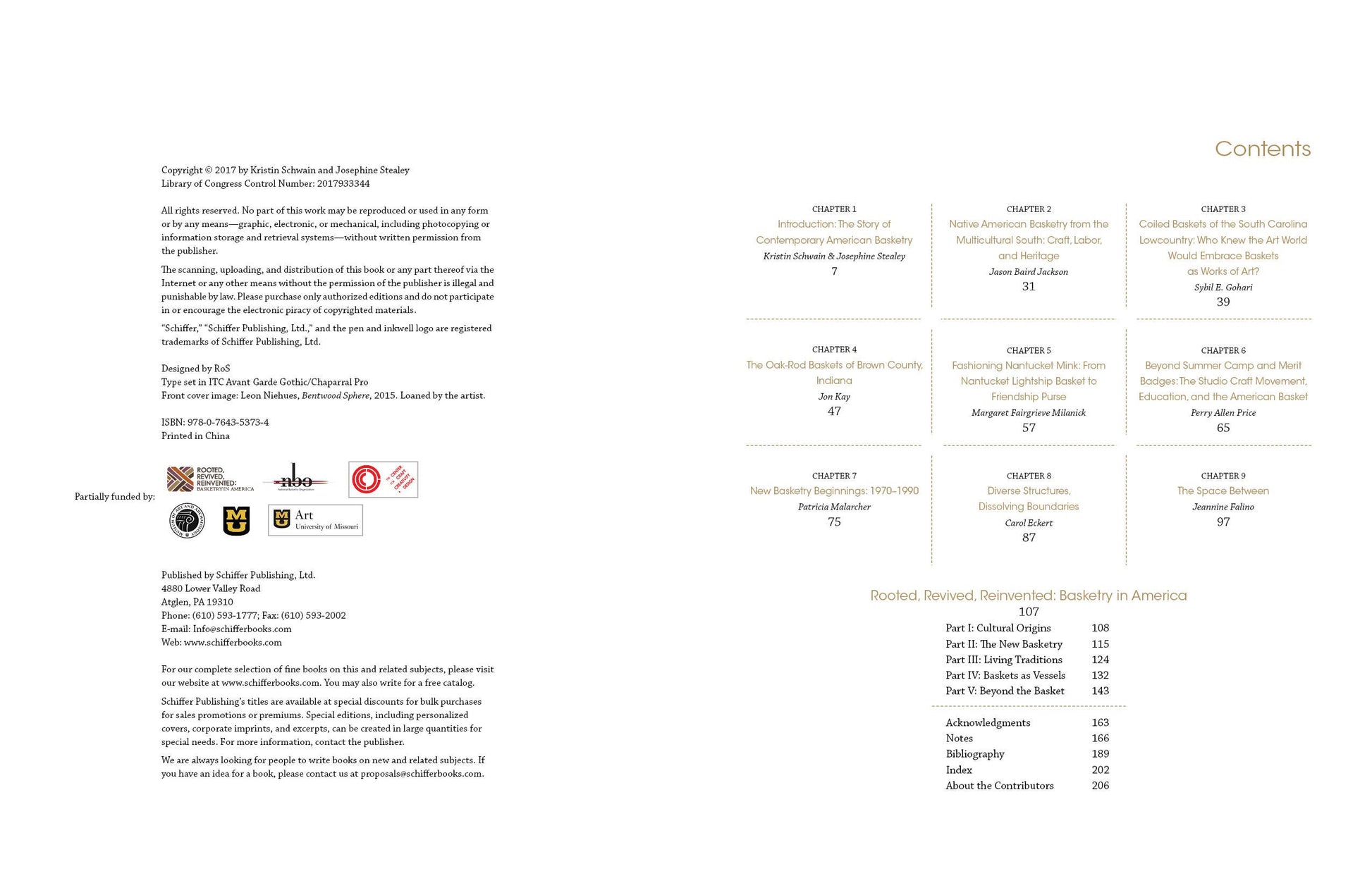 Schiffer Publishing - Rooted, Revived, Reinvented: Basketry in America - PMA Store at the Portland Museum of Art, Maine