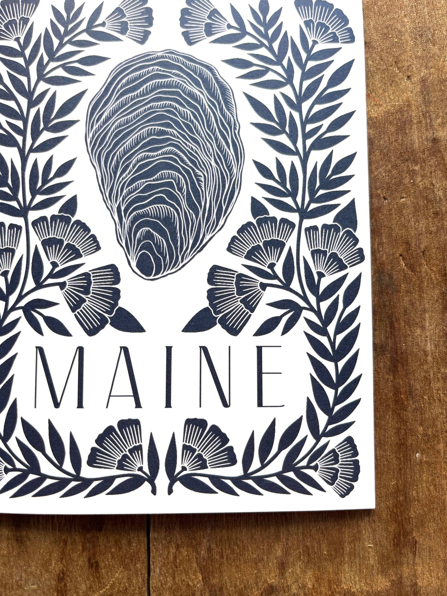 Katharine Watson - Maine Oyster Greeting Card: Single Card - PMA Store at the Portland Museum of Art, Maine