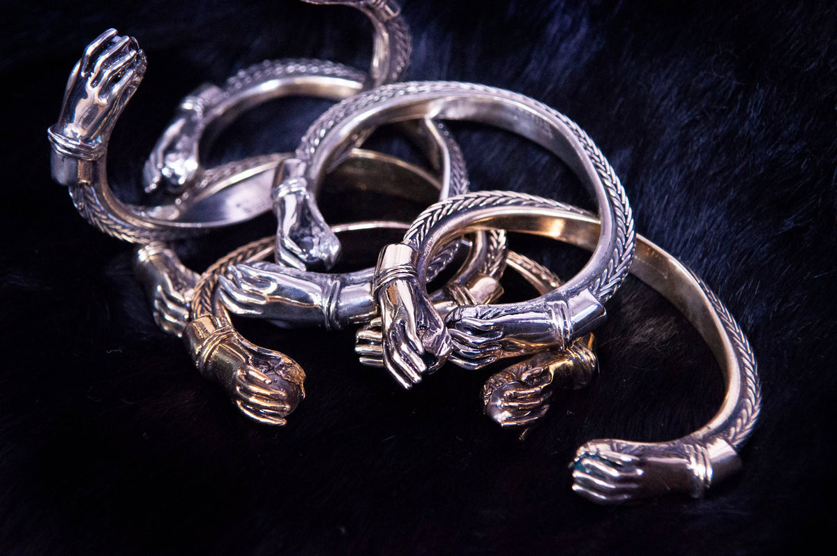 OZMA adornments - Soothsayer Cuff: Silver w/ hematite - PMA Store at the Portland Museum of Art, Maine