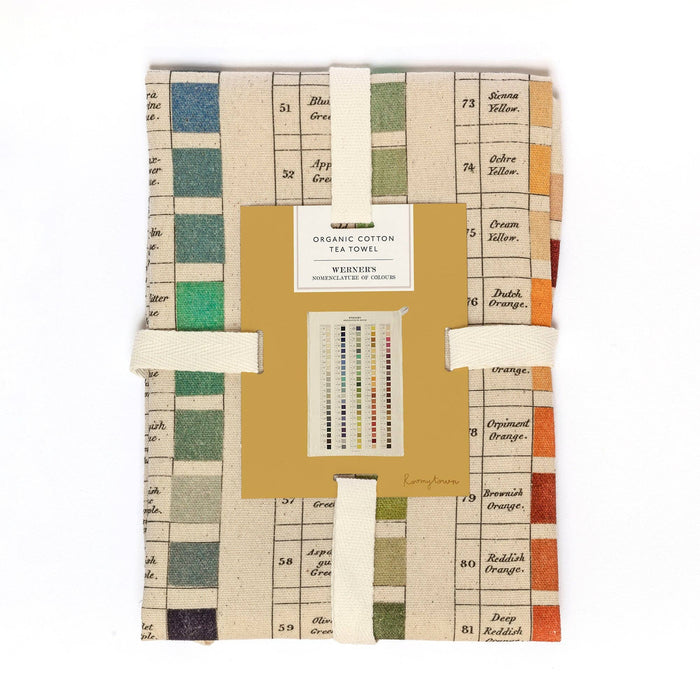 Roomytown Inc - Organic Cotton Tea Towel - Werner's Nomenclature of Colours