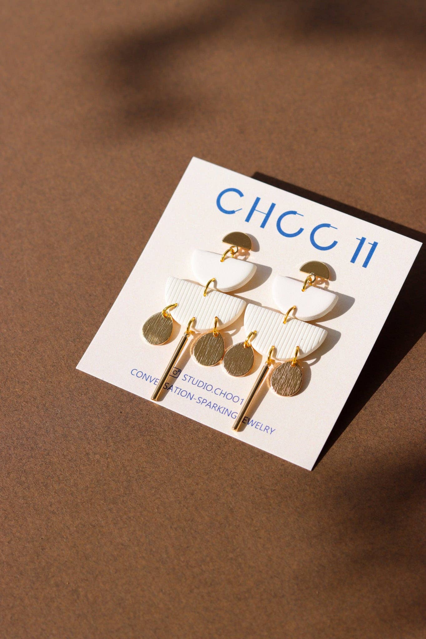 KAYLA EARRINGS // GOLD TONE: Ivory - PMA Store at the Portland Museum of Art, Maine