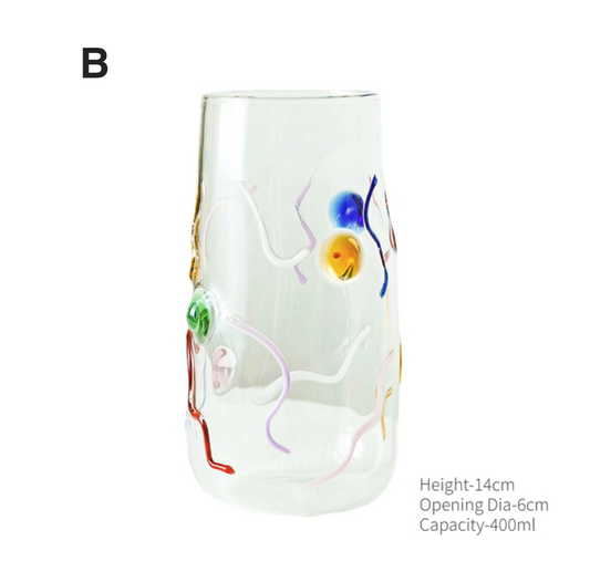 Candy Color Dots Glass Cup: B - PMA Store at the Portland Museum of Art, Maine