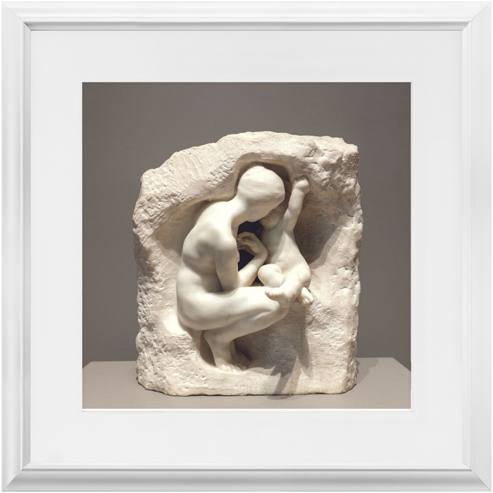 Auguste Rodin (France, 1840–1917), Jeune mère à la grotte (Young mother in the grotto), 1885–1891 Premium Framed Print