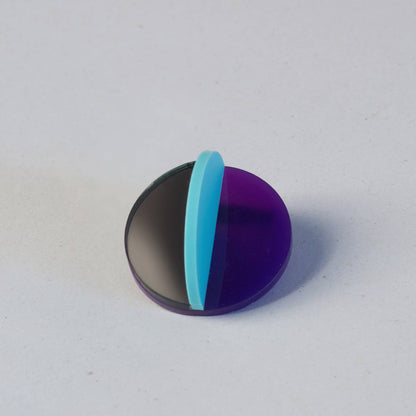 Pamela Coromoto - Dexel Brooch - Vibrant Palette: Green Mirror, Bordeaux and Magenta
