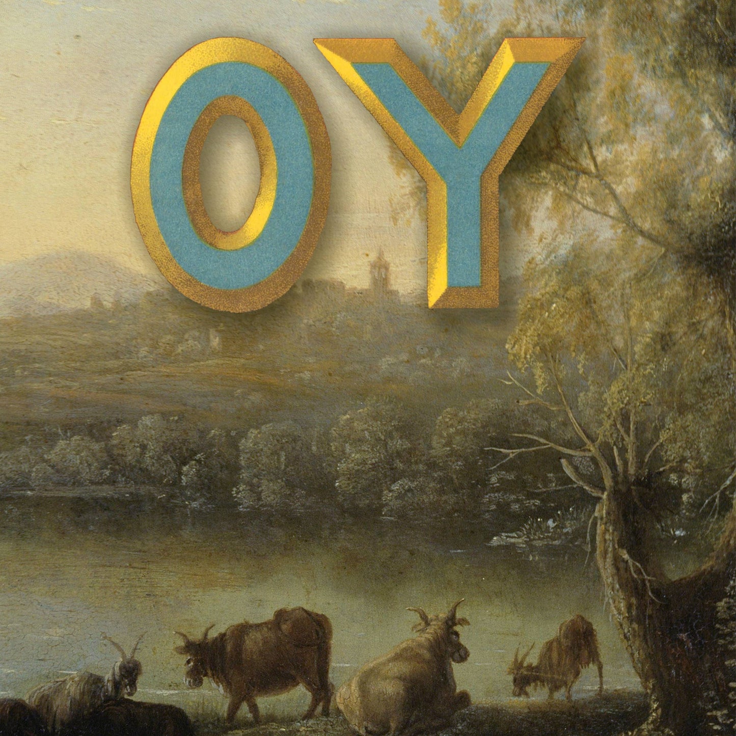 "Pastoral: OY" A6 greeting card: Recycled white envelopes - PMA Store at the Portland Museum of Art, Maine
