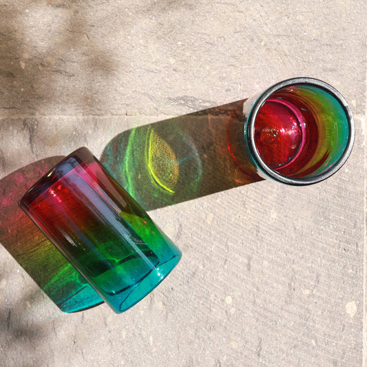 Hand Blown Wine or Cocktail Glass Tumbler - Iris - PMA Store at the Portland Museum of Art, Maine