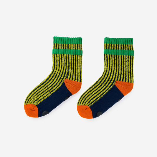 Gym House Socks: Yellow Navy / L/XL - W 9.5-12.5<br>M 8-11