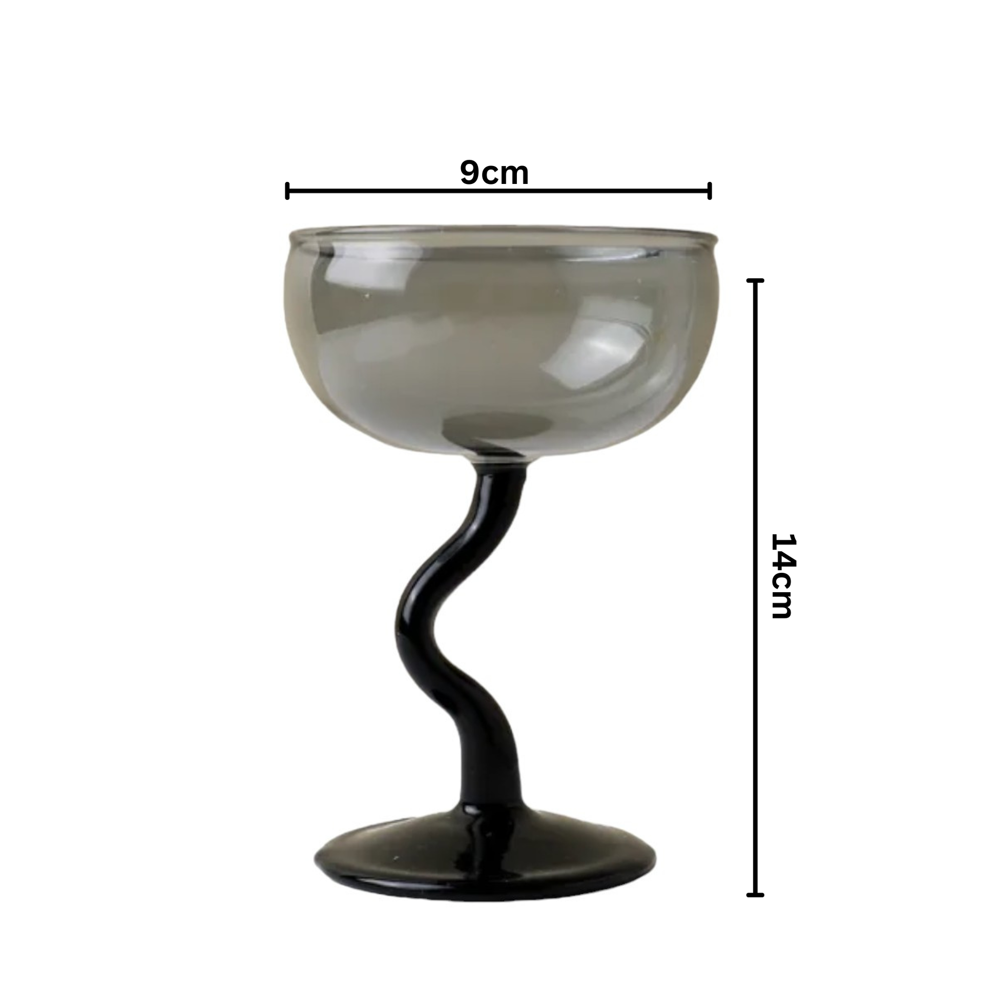 IVORE.GROUP (We cover All Import duty) - Candy Color Dessert Glass Cup: White Black - PMA Store at the Portland Museum of Art, Maine