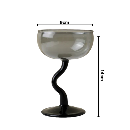 IVORE.GROUP (We cover All Import duty) - Candy Color Dessert Glass Cup: White Black - PMA Store at the Portland Museum of Art, Maine