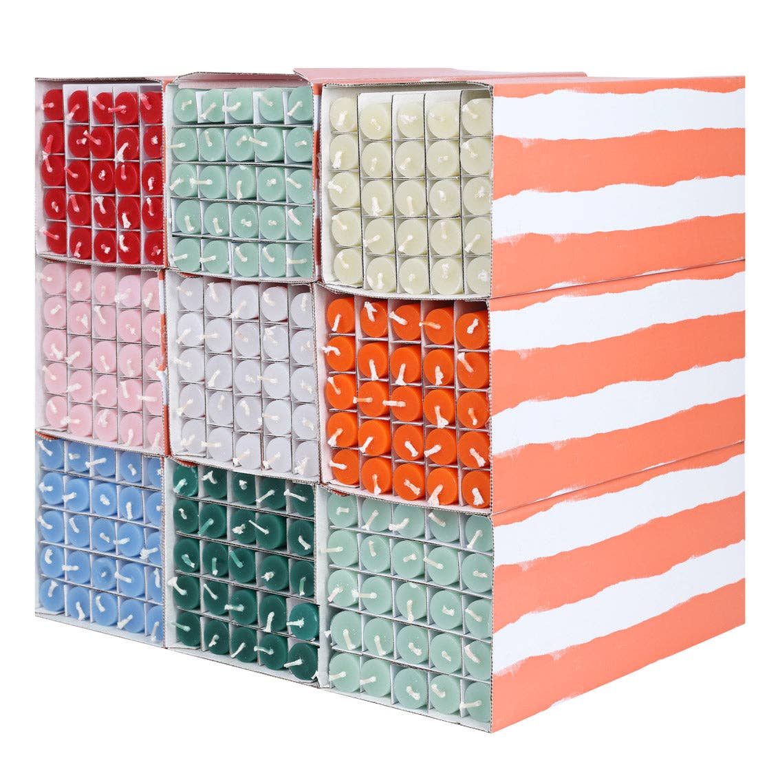 Orange & Pink Taper Candle | POS Unit | Fall | - PMA Store at the Portland Museum of Art, Maine