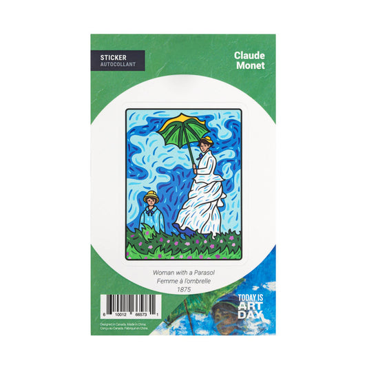 Today is Art Day - Sticker - Woman with a Parasol - Monet - PMA Store at the Portland Museum of Art, Maine