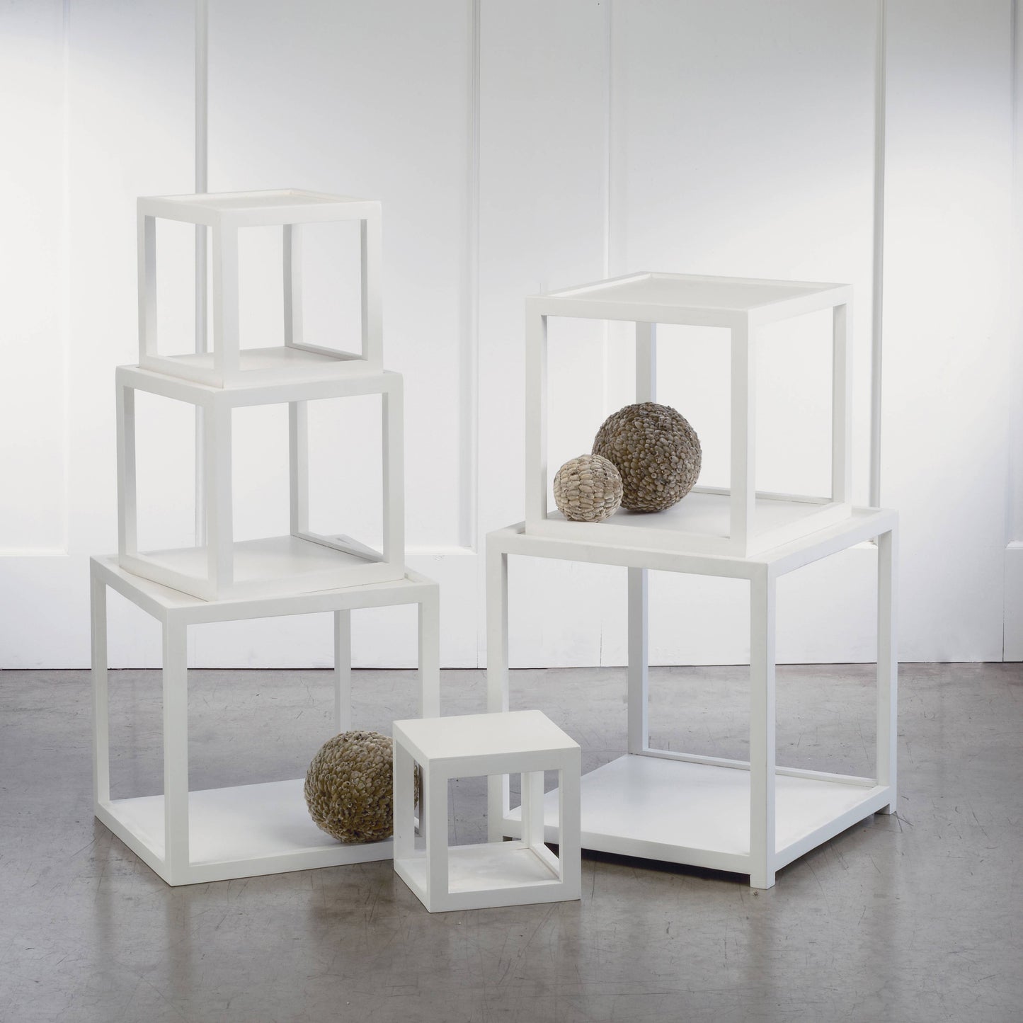 Wood Cube Risers in Set of 3 or Set of 6: White / 6 Cubes - PMA Store at the Portland Museum of Art, Maine