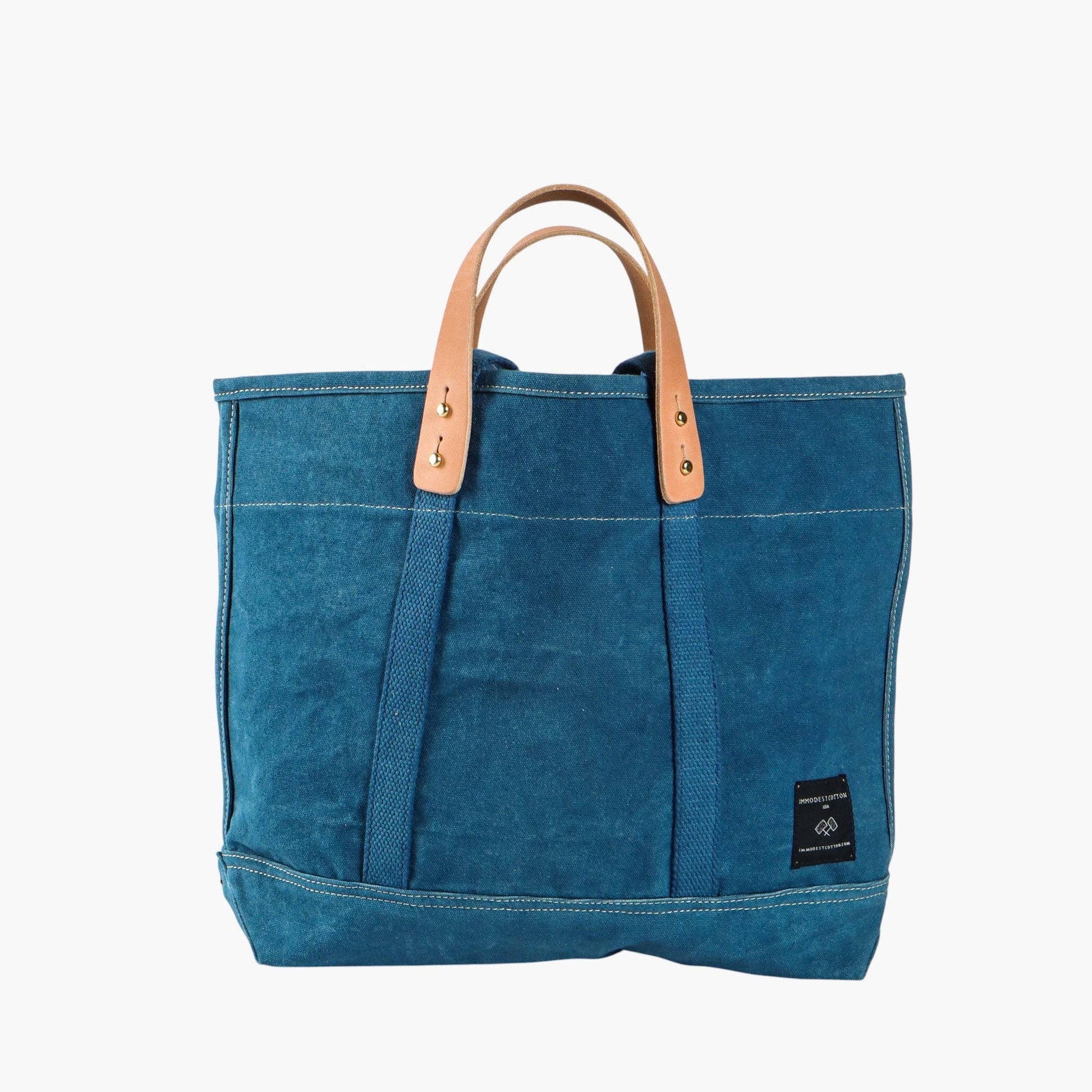 IMMODEST COTTON - Small East West Tote | Indigo - PMA Store at the Portland Museum of Art, Maine