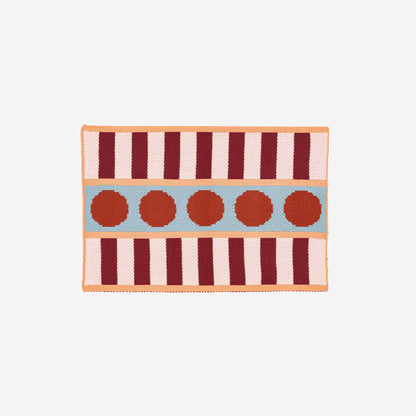 VERLOOP | knits - Stripe Dot Mini Rug: Ruby
