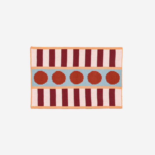 VERLOOP | knits - Stripe Dot Mini Rug: Ruby