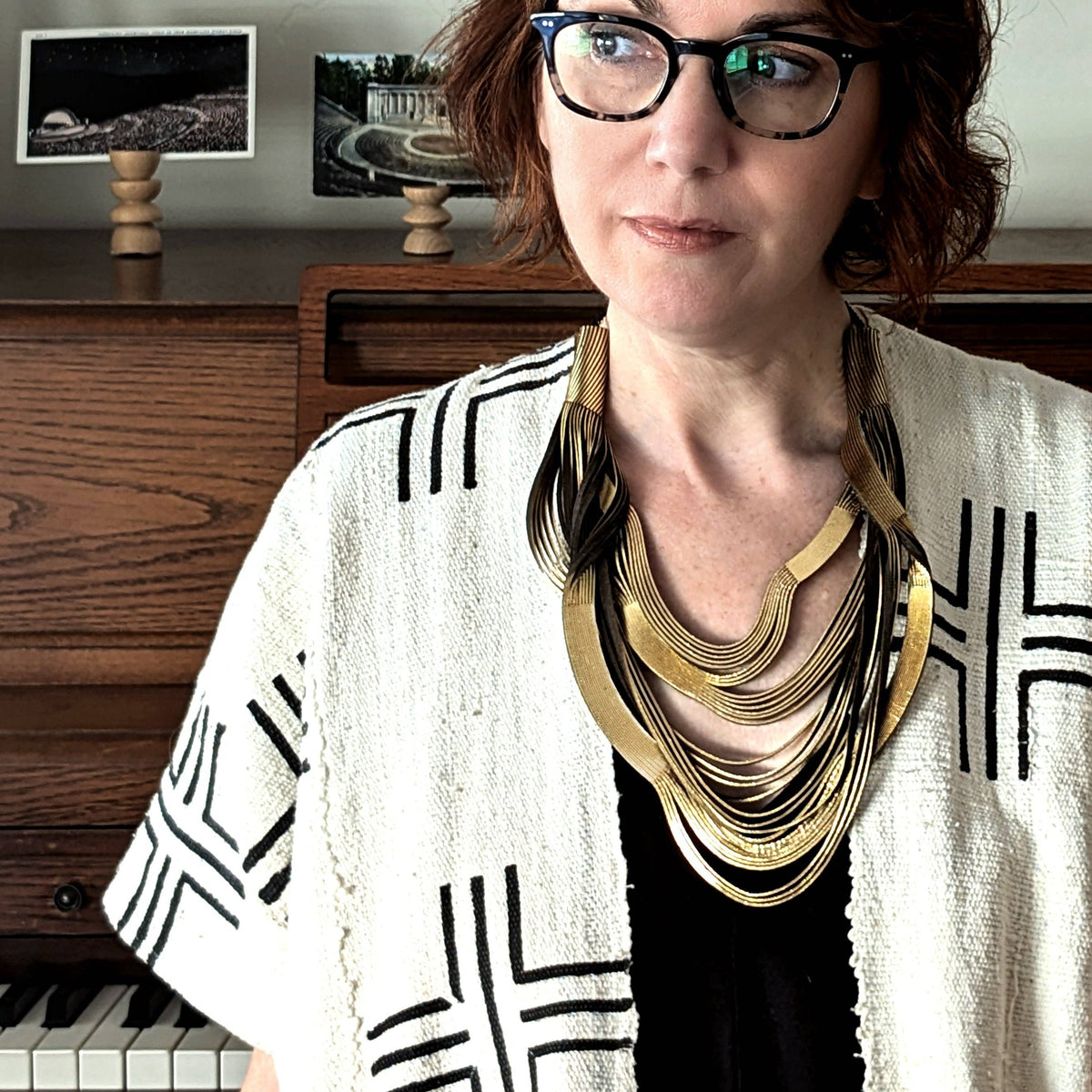 Oropopo - Shorter Whorls Necklace: Silver - PMA Store at the Portland Museum of Art, Maine
