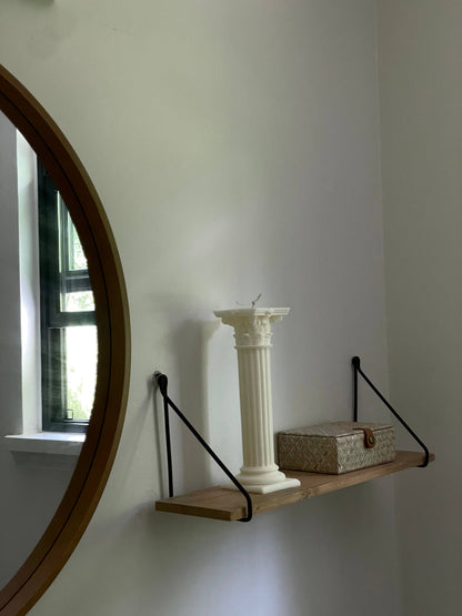 Verba Candle Co - Classic Greek Roman Column Pillar Candle: Ivory - PMA Store at the Portland Museum of Art, Maine