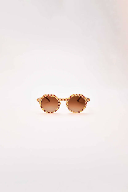 SARDINE - SARDINE - Georgie - Toasted Moxie Checkered Sunglasses