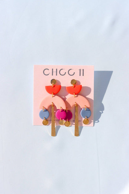 MIRANDA EARRINGS (COLOR BLOCK): Color block II - PMA Store at the Portland Museum of Art, Maine