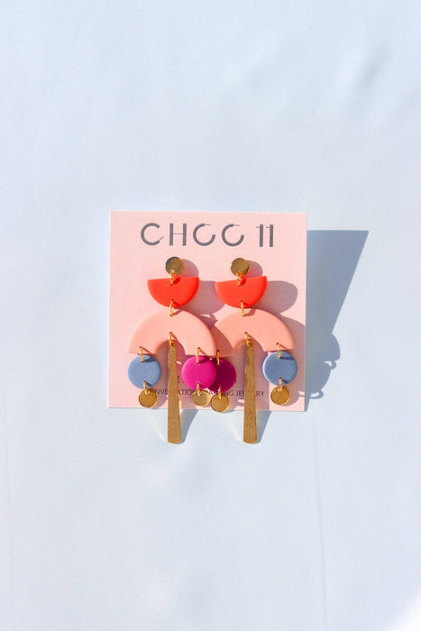 MIRANDA EARRINGS (COLOR BLOCK): Color block II